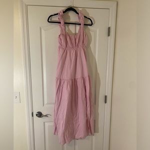Abercrombie & Fitch Pink Linen Maxi Dress